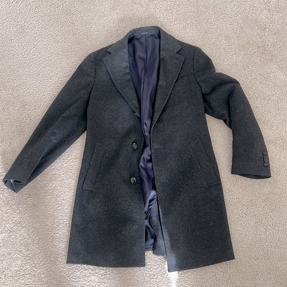 SuitSupply Wool Overcoat | 36 | Grey